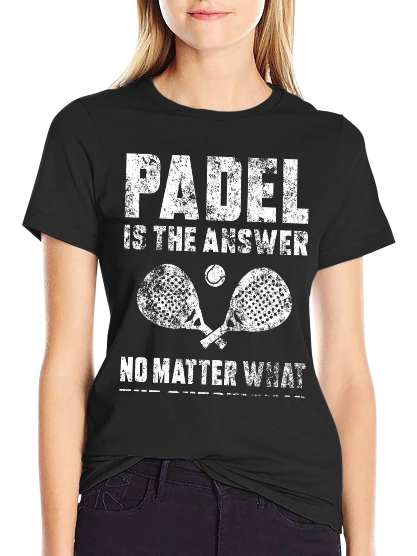 Black Padel Is The Answer T-Shirt view 2