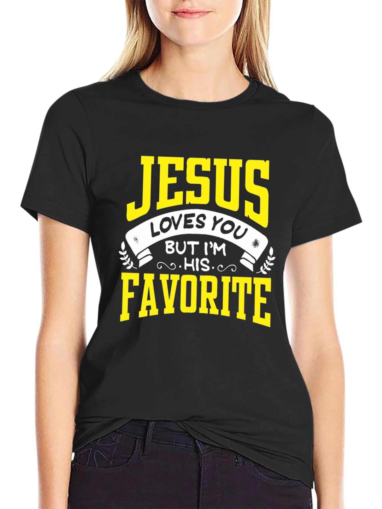 Black Jesus Loves You T-Shirt - His Favorite Tee view 2