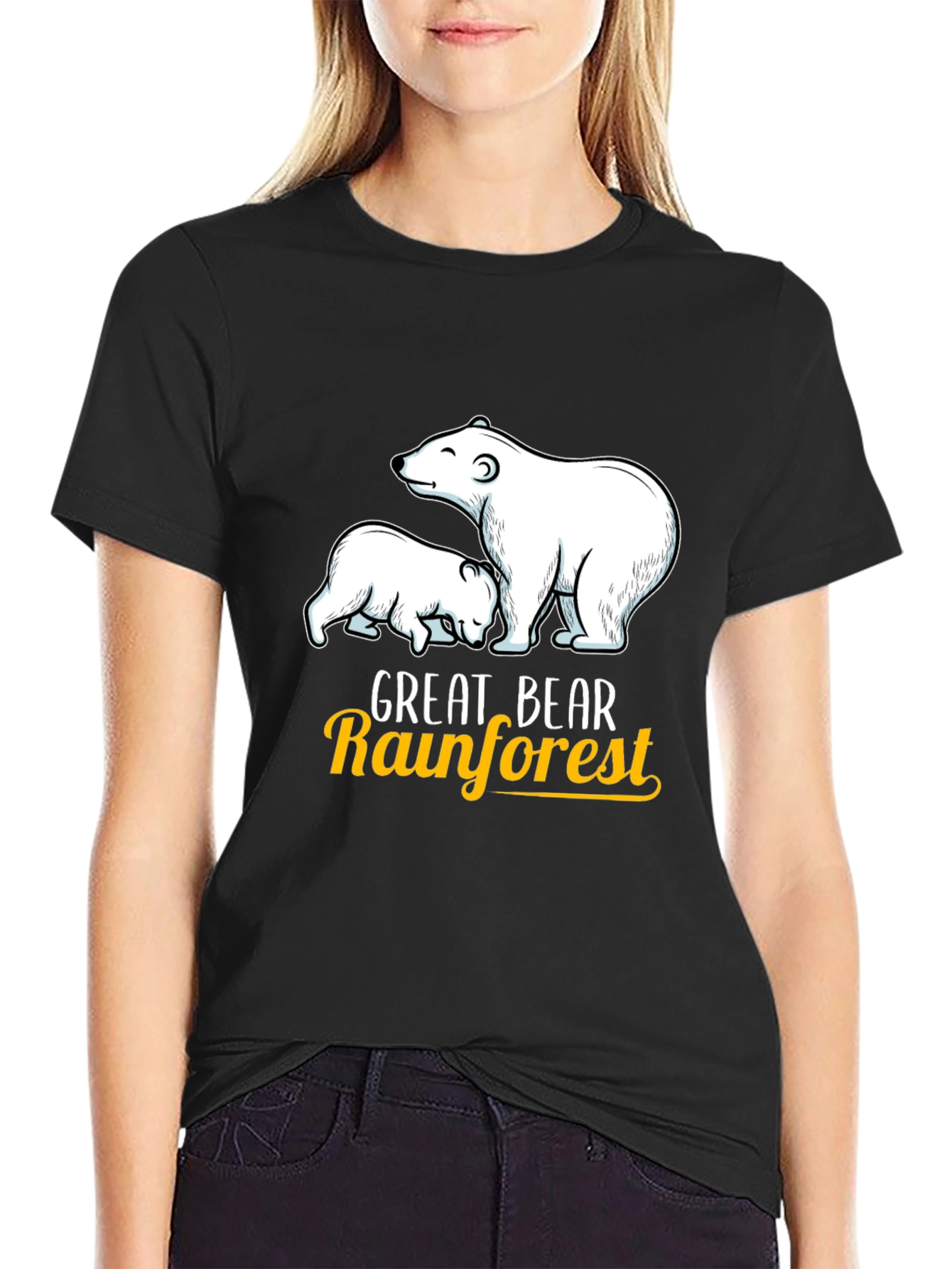 Black Great Bear Rainforest T-Shirt view 2