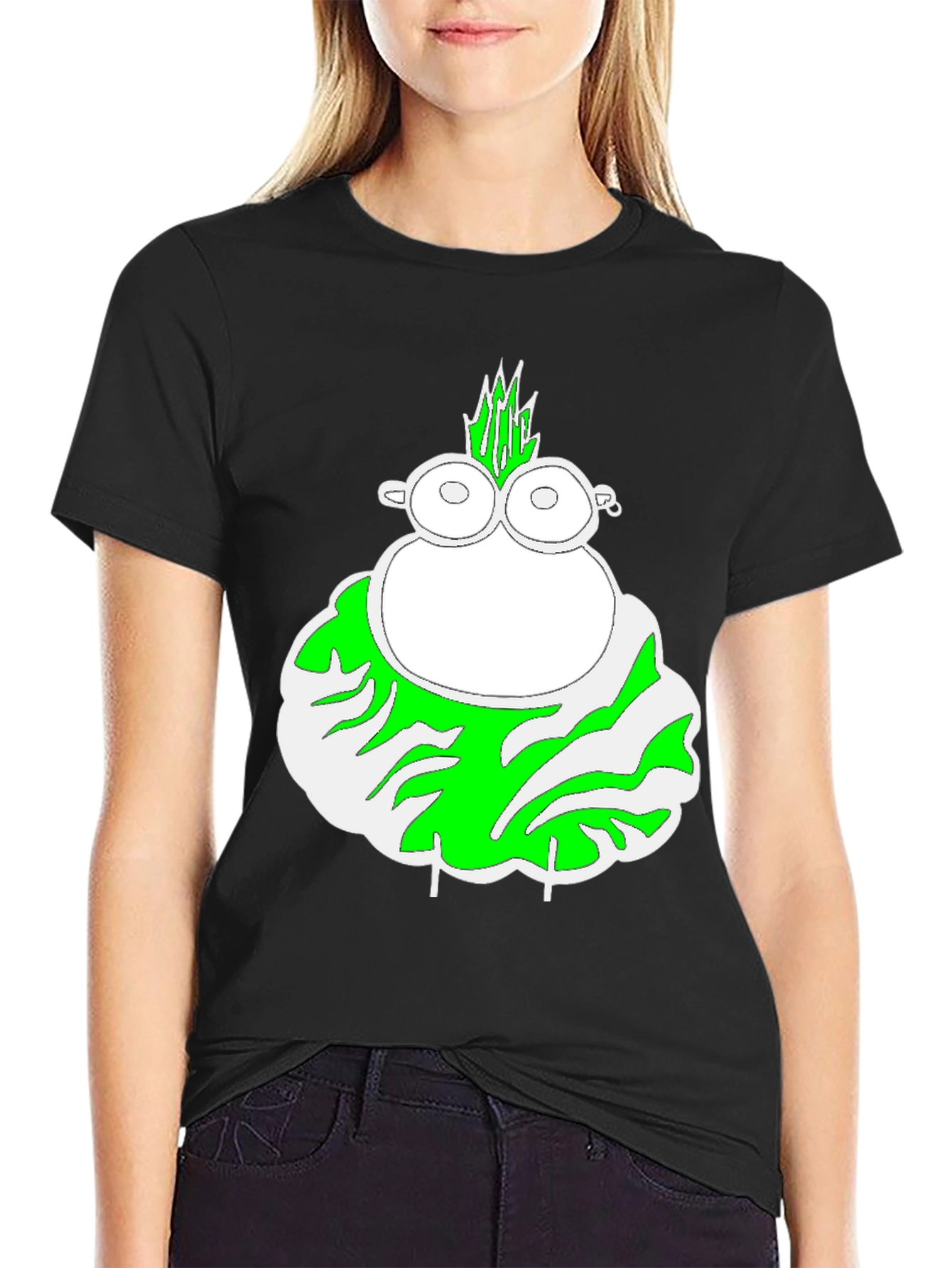 Black Funky Punk Chick T-Shirt - Black view 2