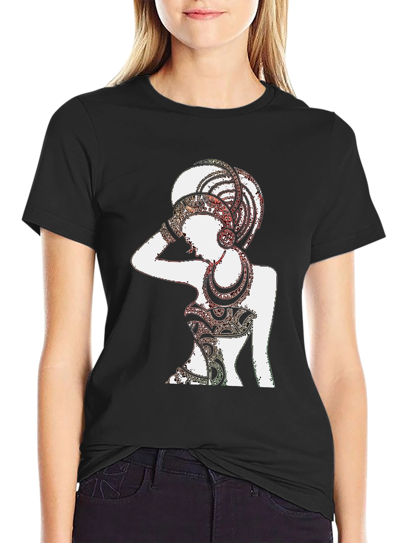 Black Boho Chic Graphic Tee view 2