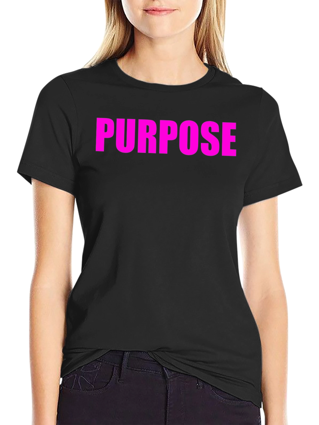Black Purpose Tee - Bold Statement T-Shirt view 2