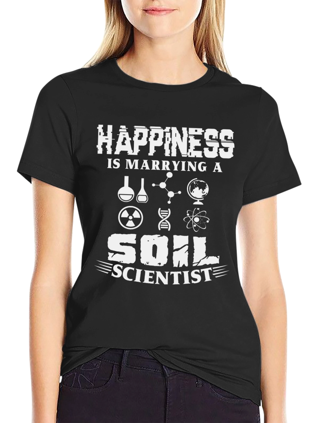 Black Happiness is Marrying a Soil Scientist T-Shirt view 2