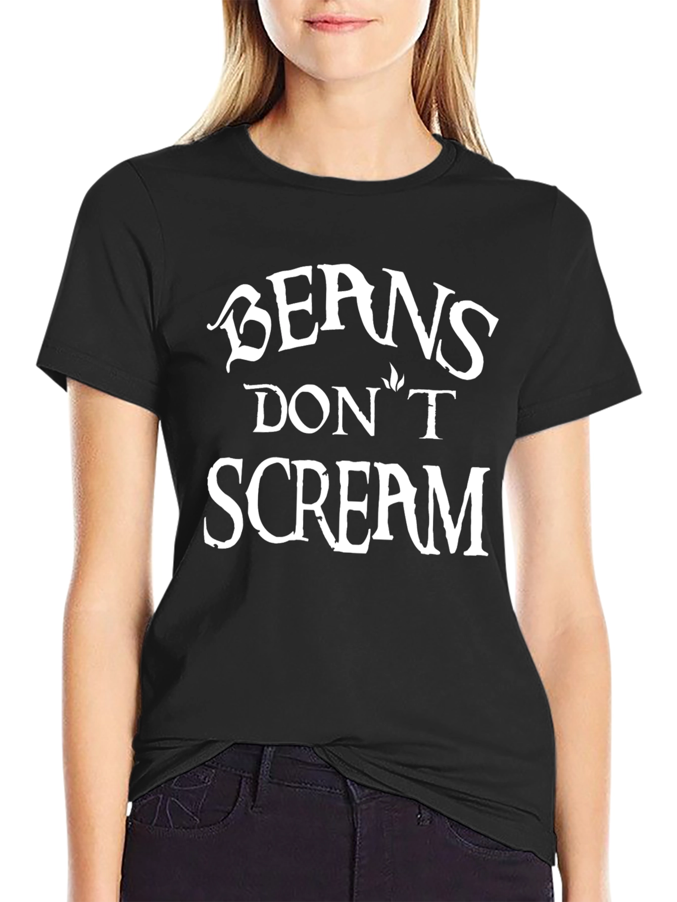 Black Beans Don't Scream Black T-Shirt Novelty Funny Sarcastic Graphic Tee view 2