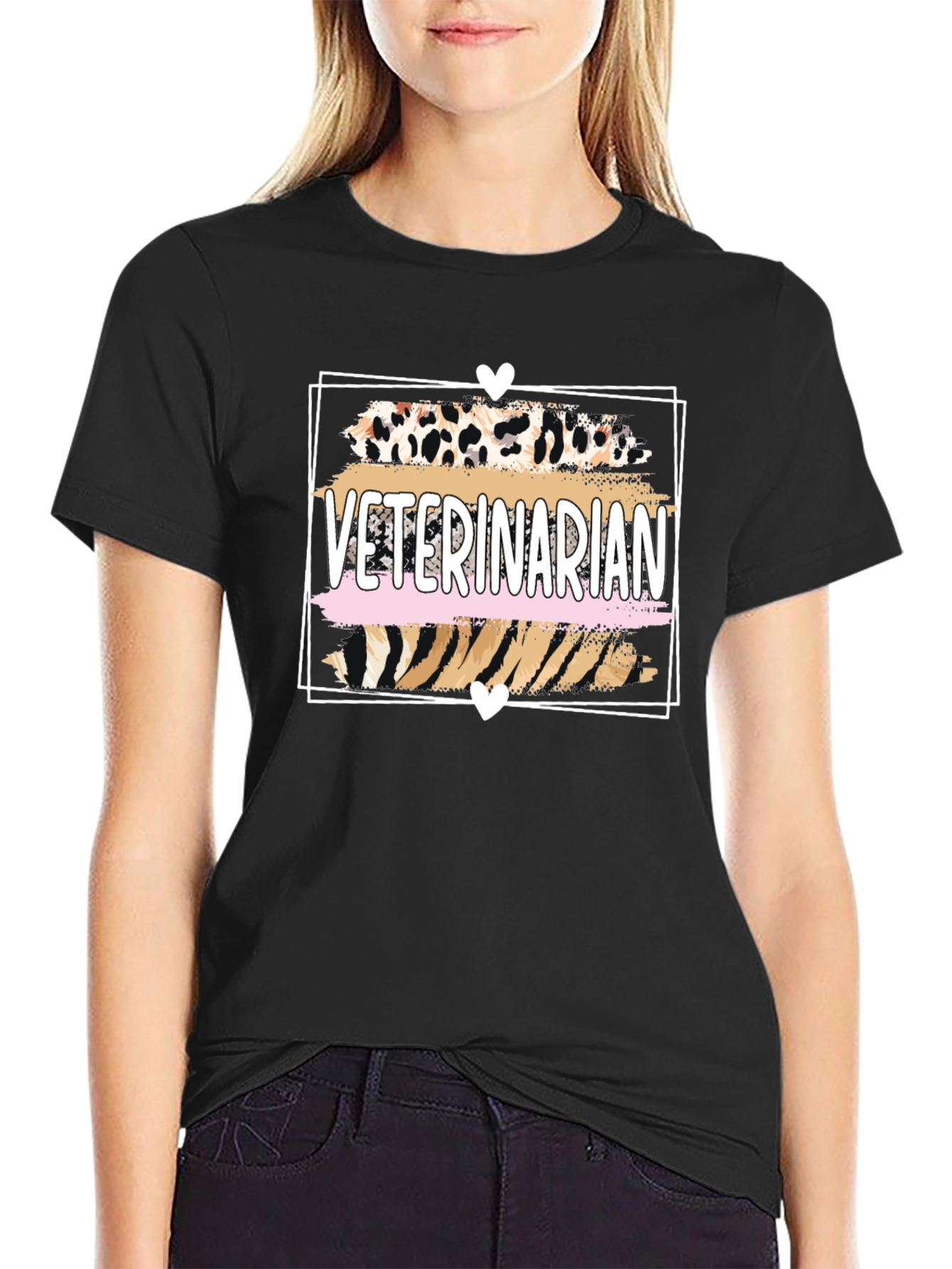 Black Veterinarian Graphic T-Shirt view 2