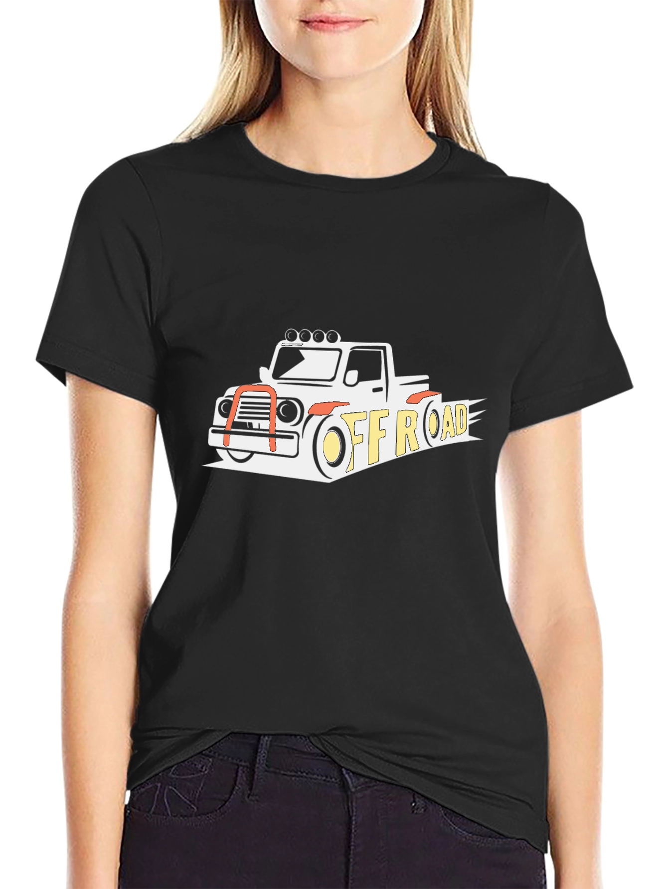 Black Off-Road Truck Graphic Tee - Black Casual Shirt view 2