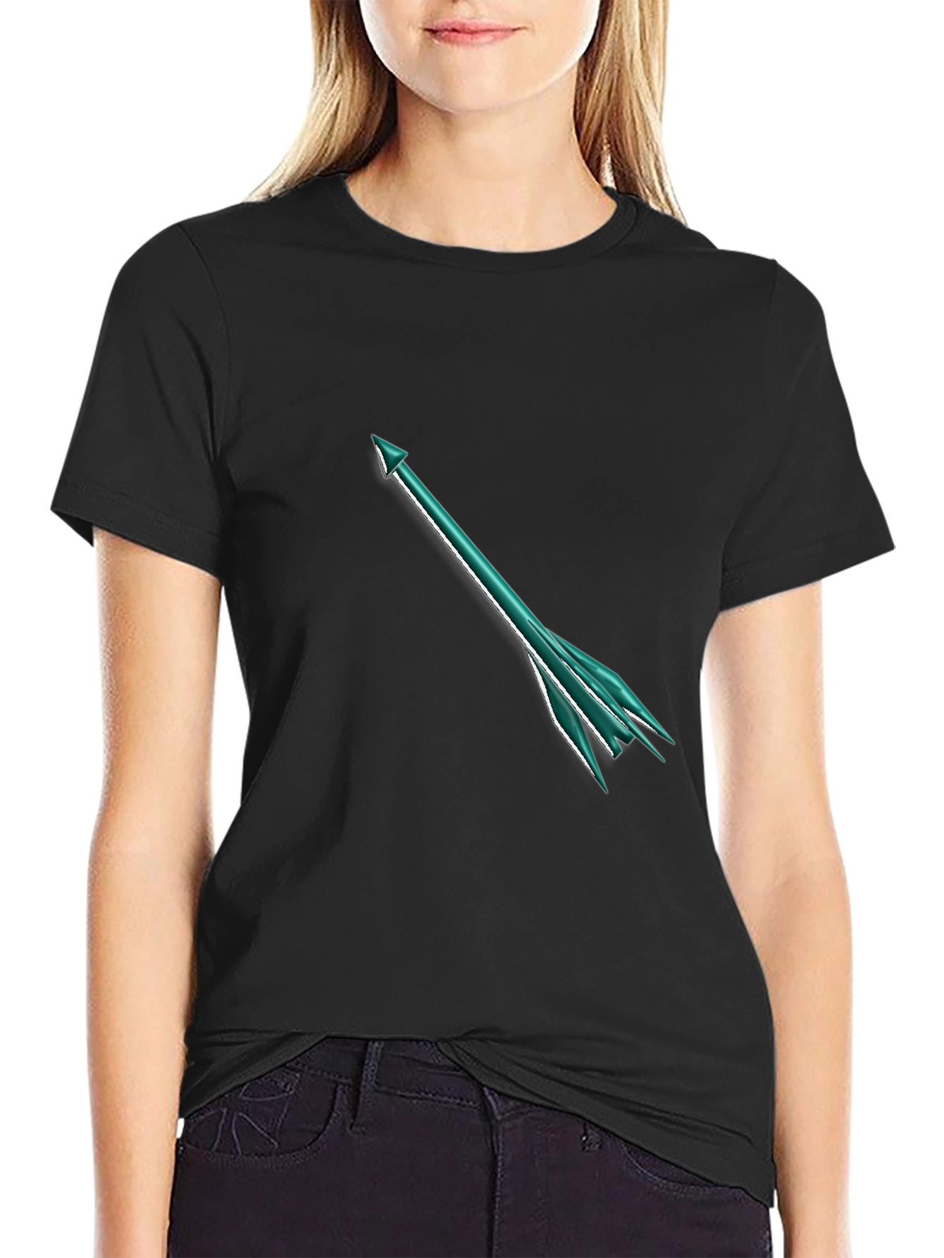 Black Arrow Graphic T-Shirt - Modern Style view 2