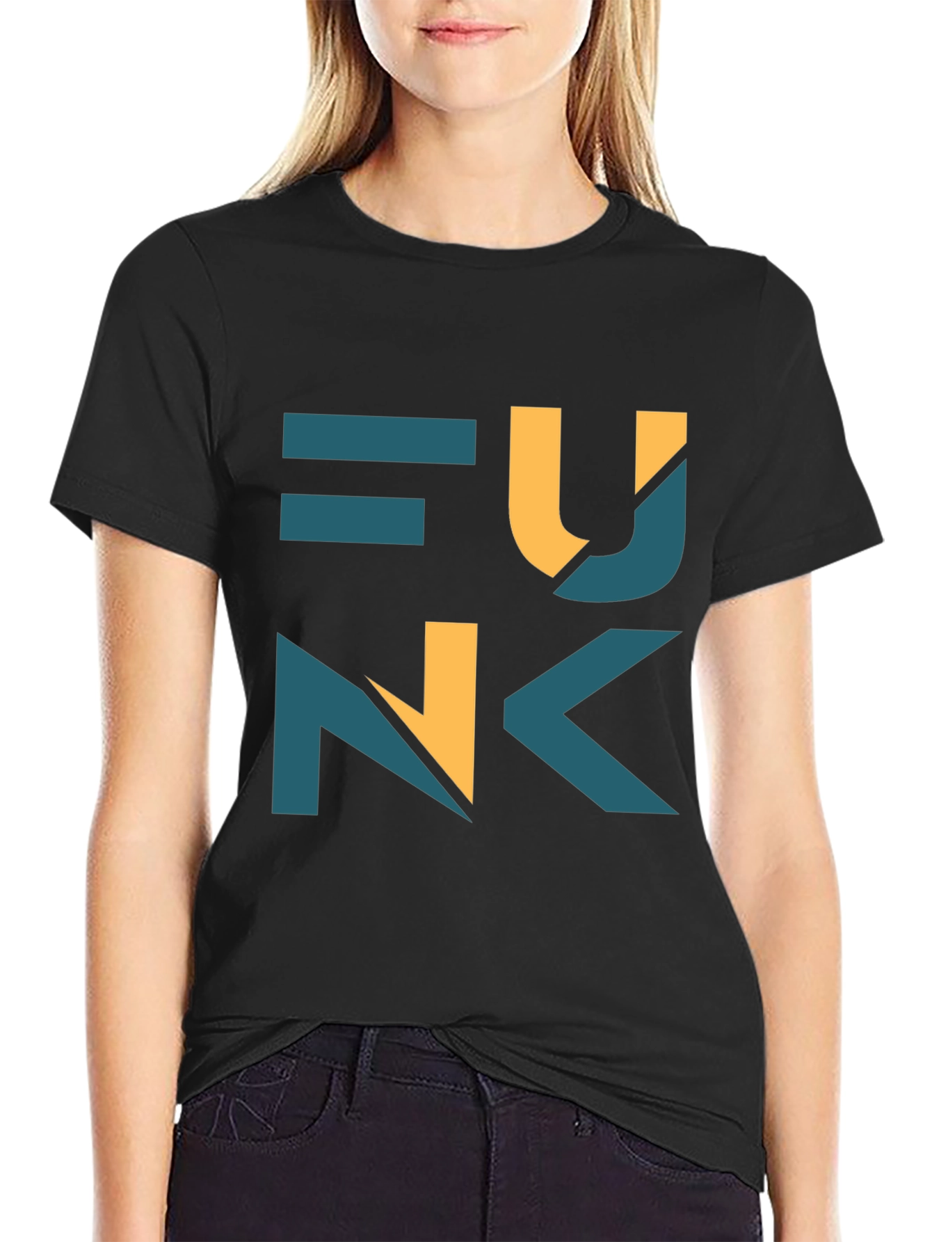 Black Funk Graphic Print Black T-Shirt view 2
