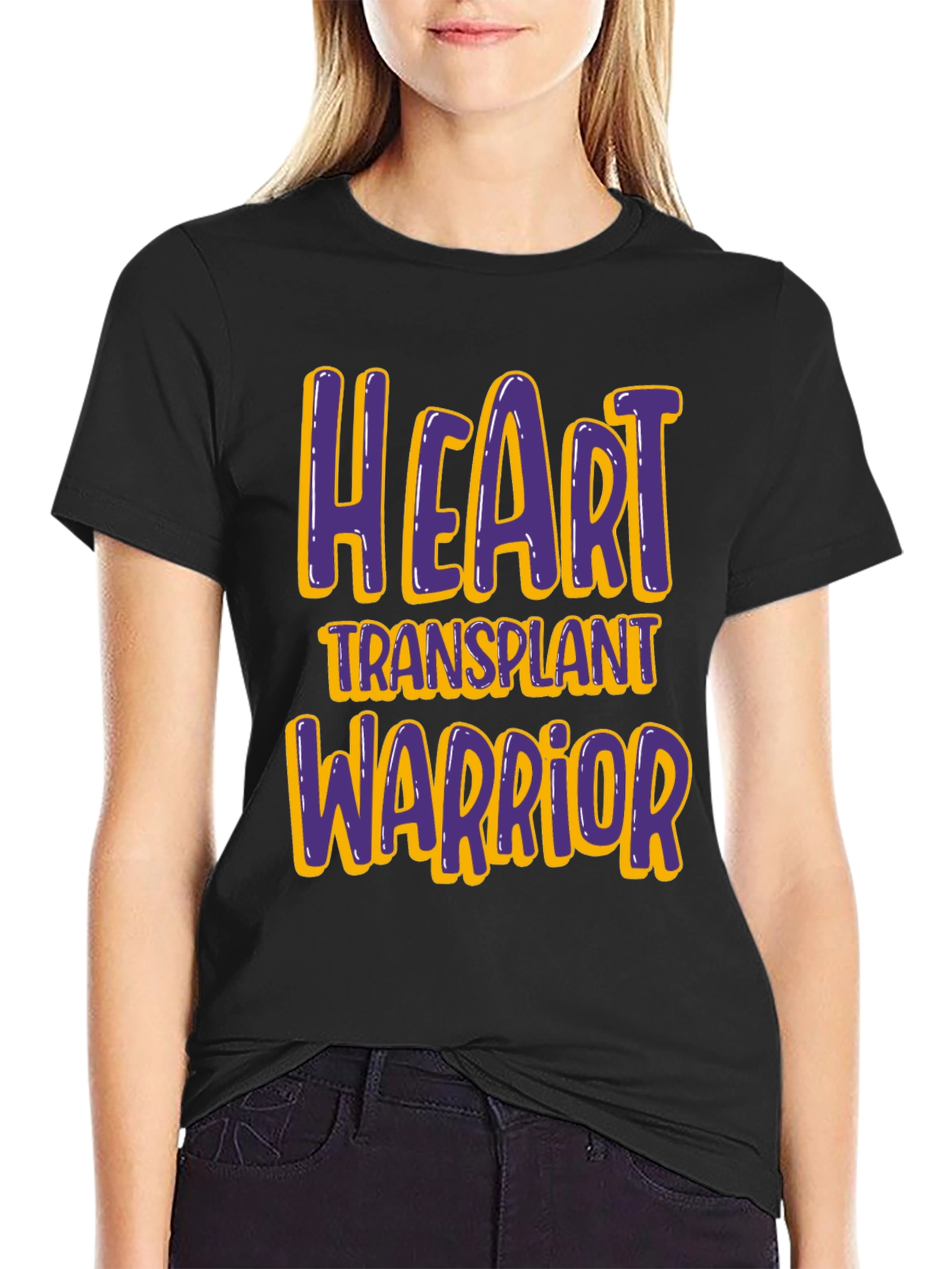 Black Heart Transplant Warrior T-Shirt - Black view 2