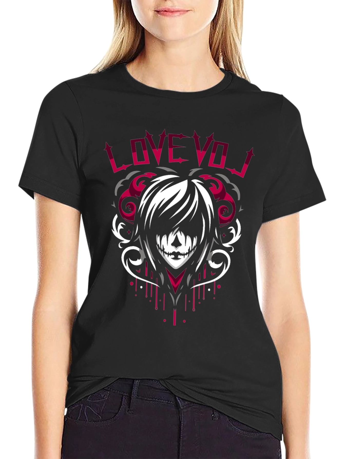 Black Love VOJ Graphic Tee - Emo Style view 2