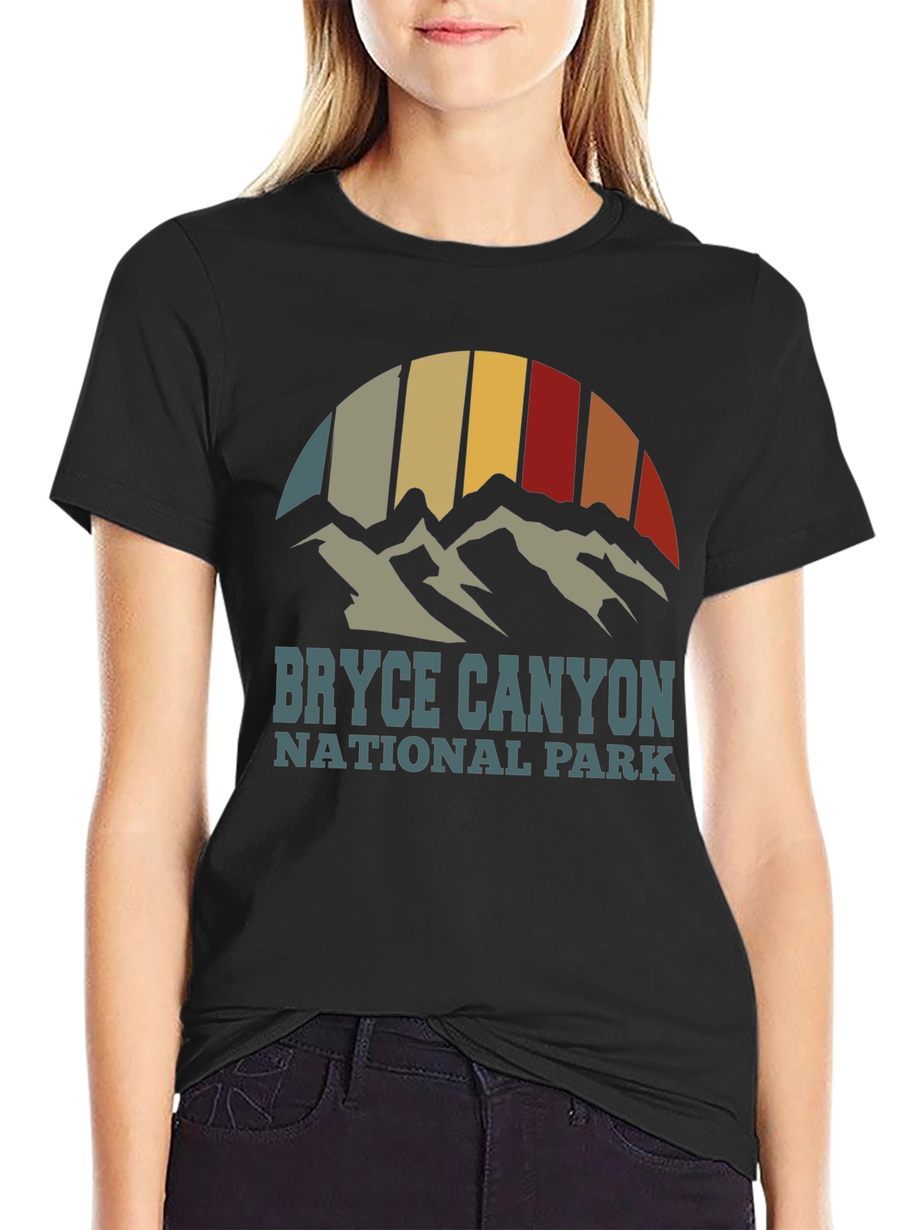 Black Bryce Canyon National Park Graphic T-Shirt view 2