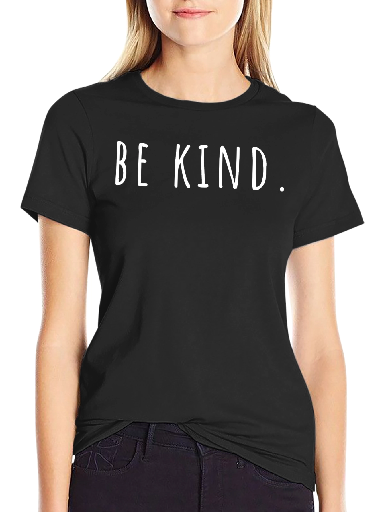 Black Be Kind Graphic Tee - Soft Black T-Shirt view 2