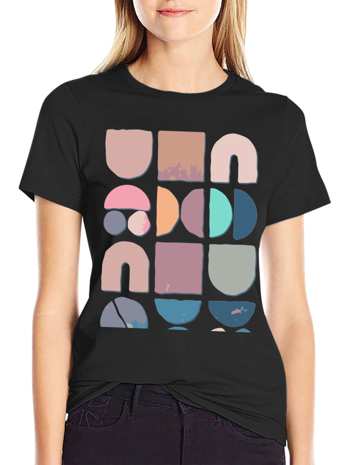 Geometric Block Print Tee - 2
