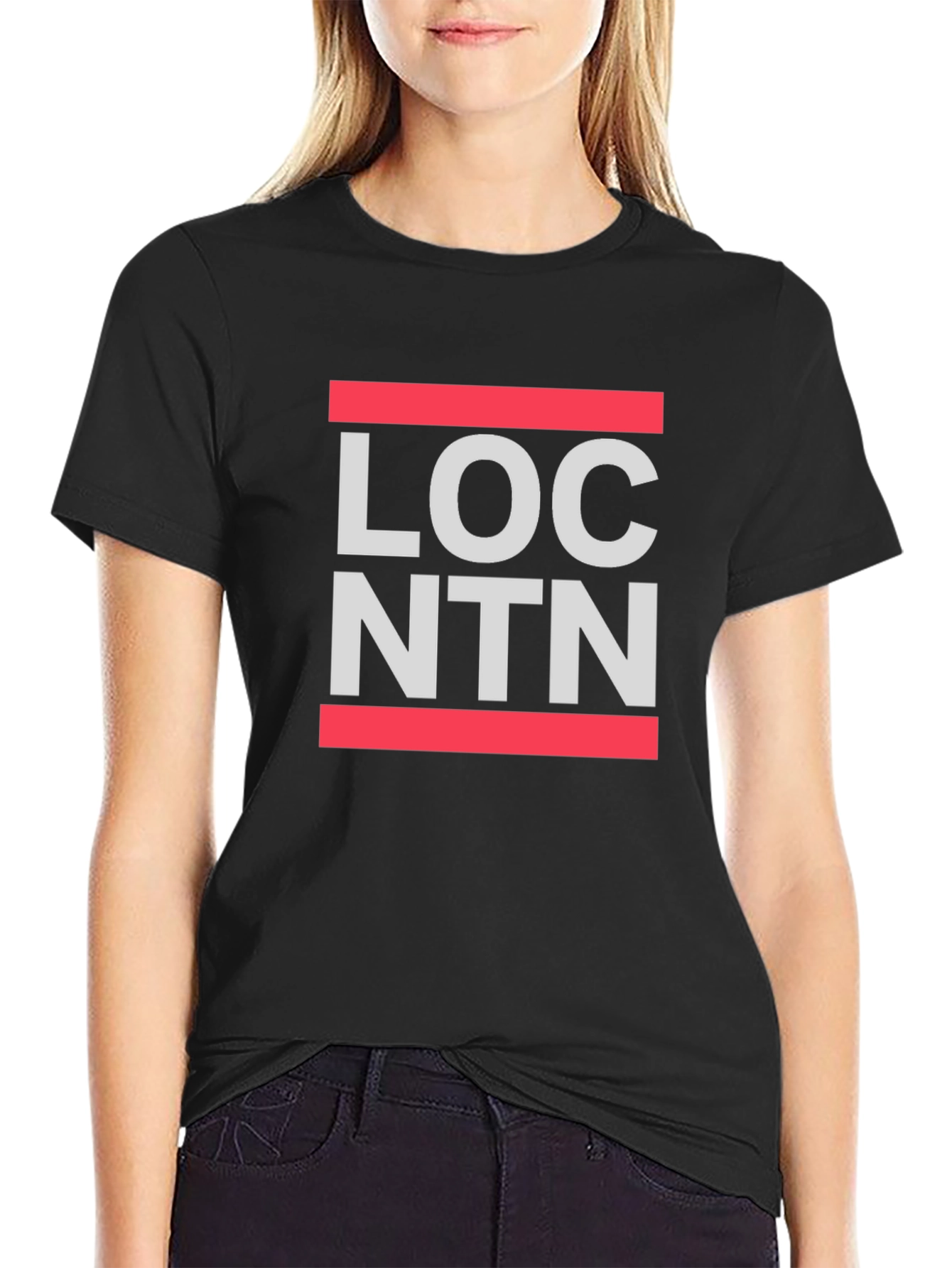 Black LOC NTN Graphic Tee - Modern Style view 2
