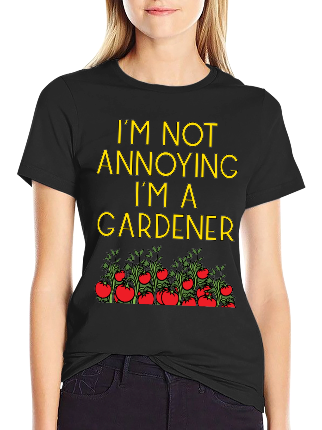 Black Gardener T-Shirt - Funny Gardening Tee view 2