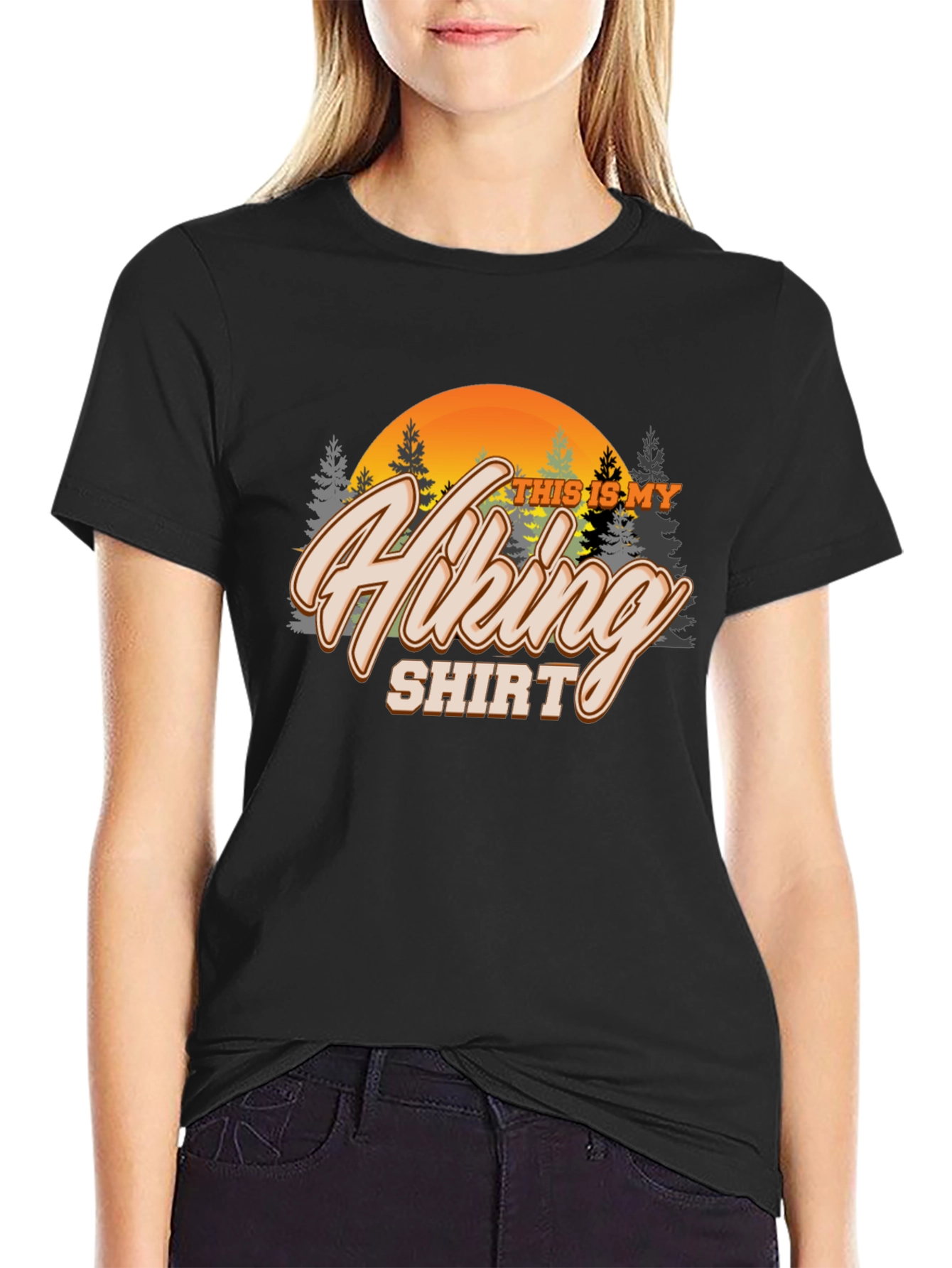 Black Hiking Shirt - Black T-Shirt for Outdoor Adventures view 2