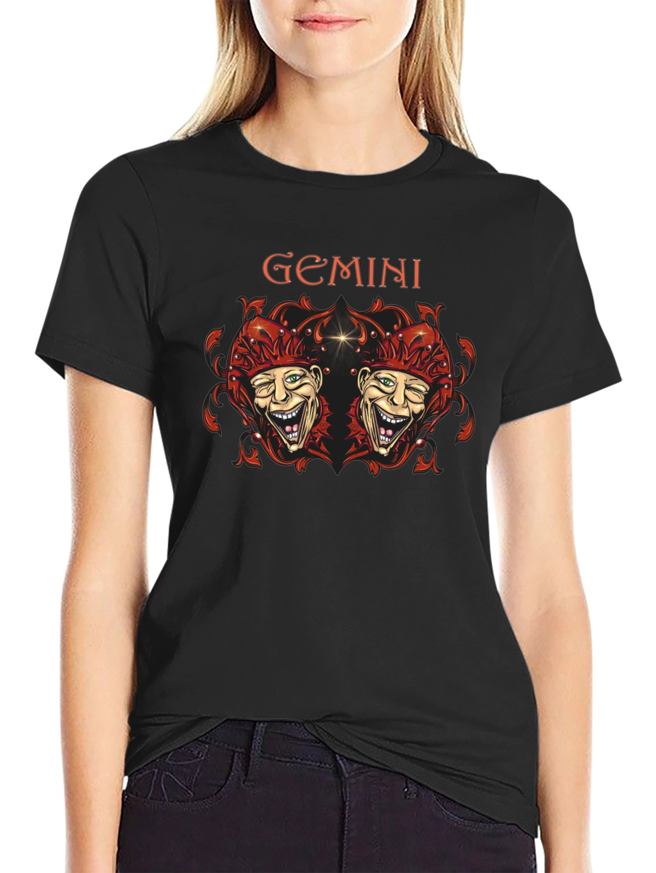 Gemini Twin Joker Graphic Tee - Black - 2