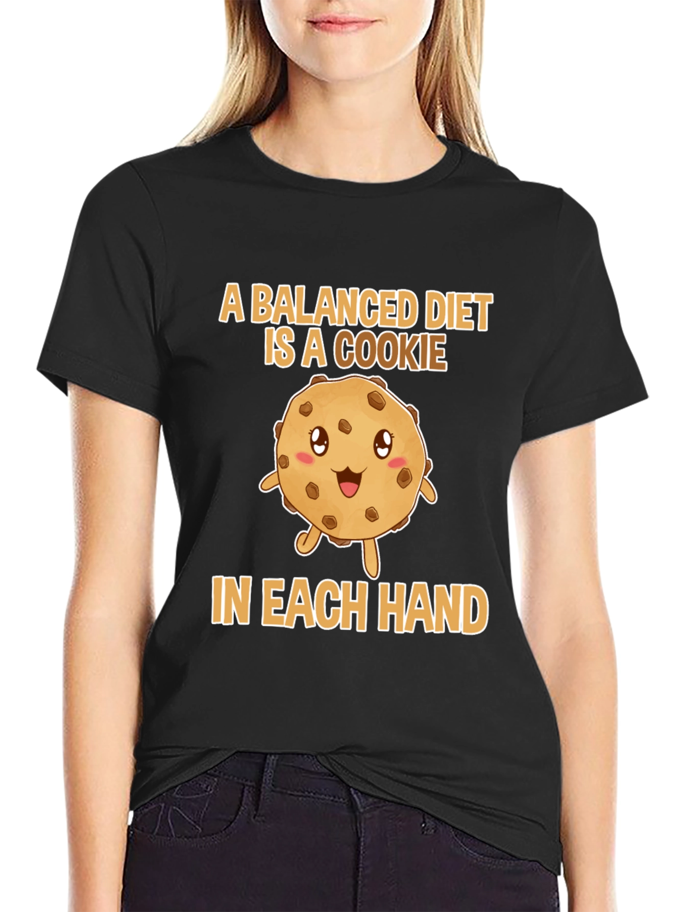 Black Cookie Balanced Diet T-Shirt view 2