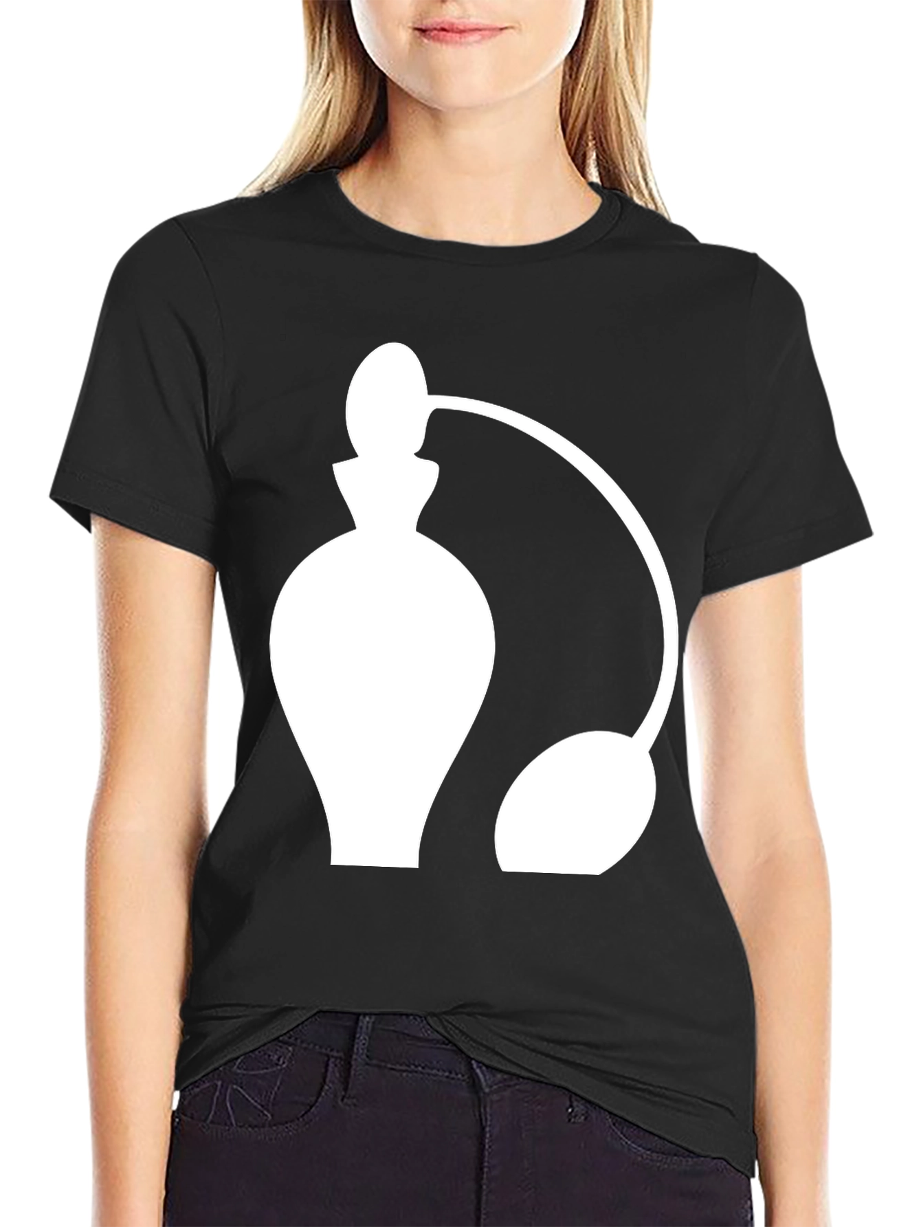 Black Perfume Atomizer Graphic Tee - Stylish Black T-Shirt view 2