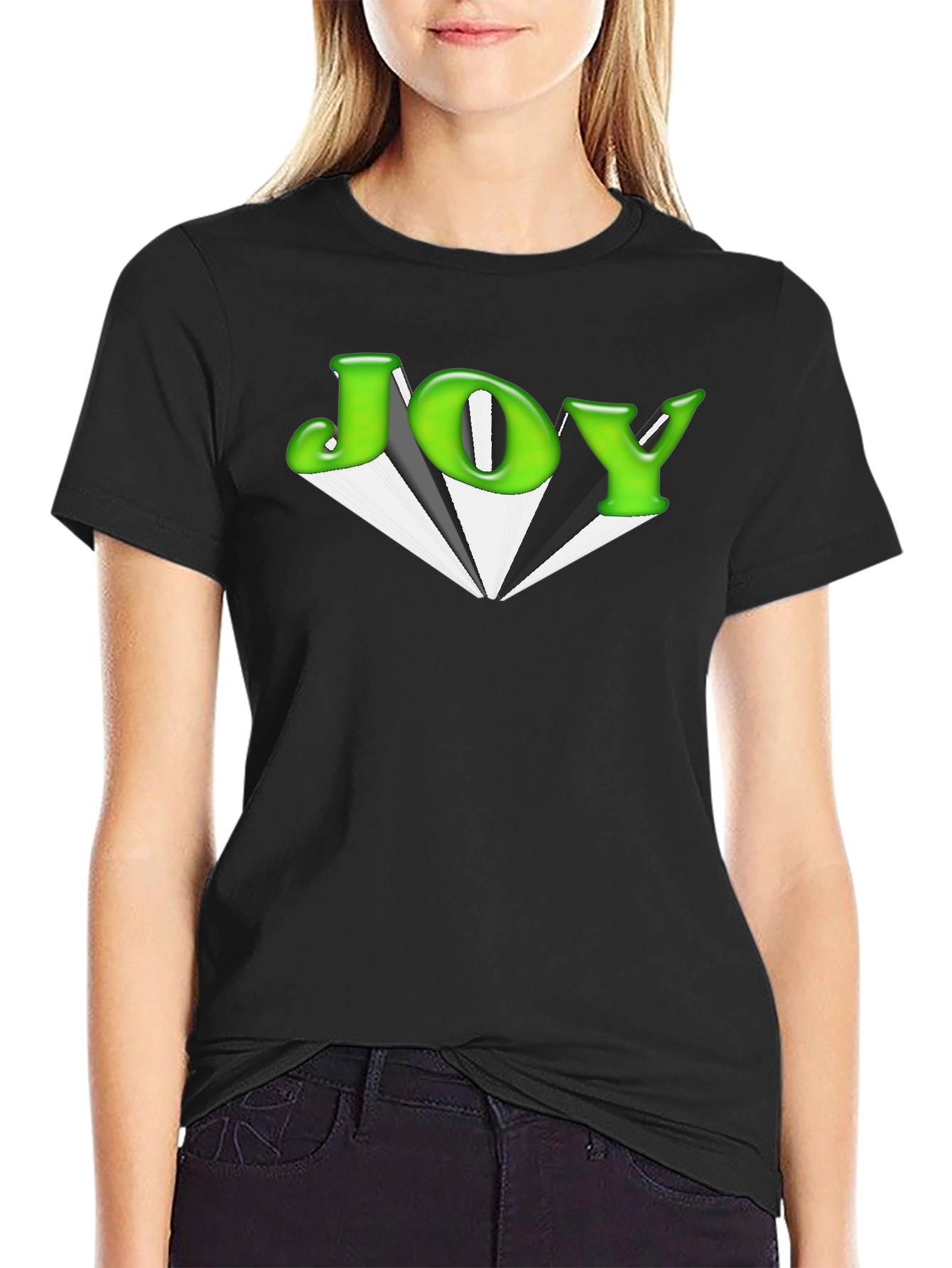 Black JOY Graphic T-Shirt - Casual Comfort view 2