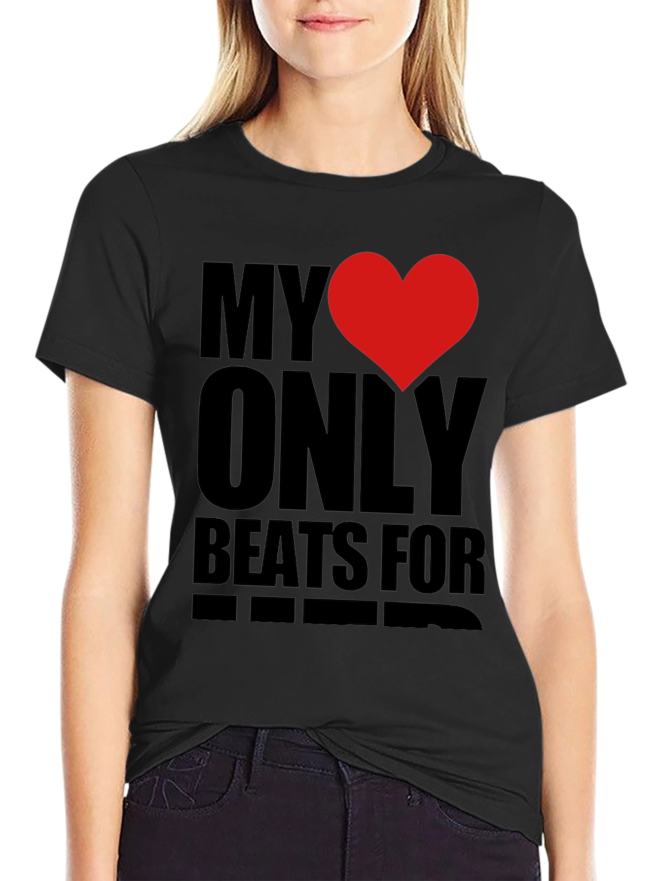 Black Heart Beats T-Shirt view 2