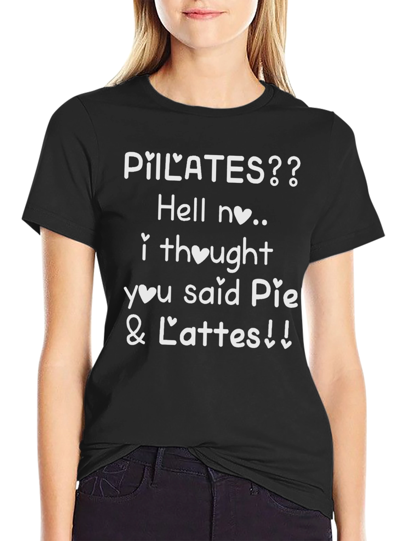 Black Pilates Pie and Lattes Graphic Tee view 2