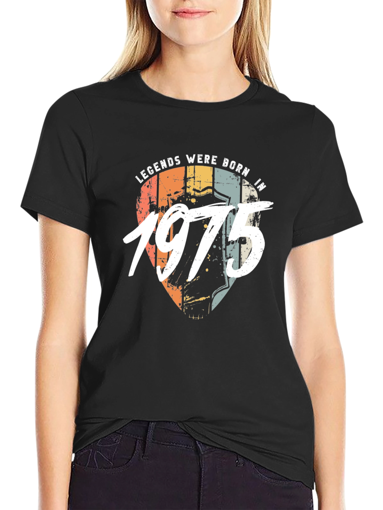 Black Legends Born in 1975 T-Shirt view 2
