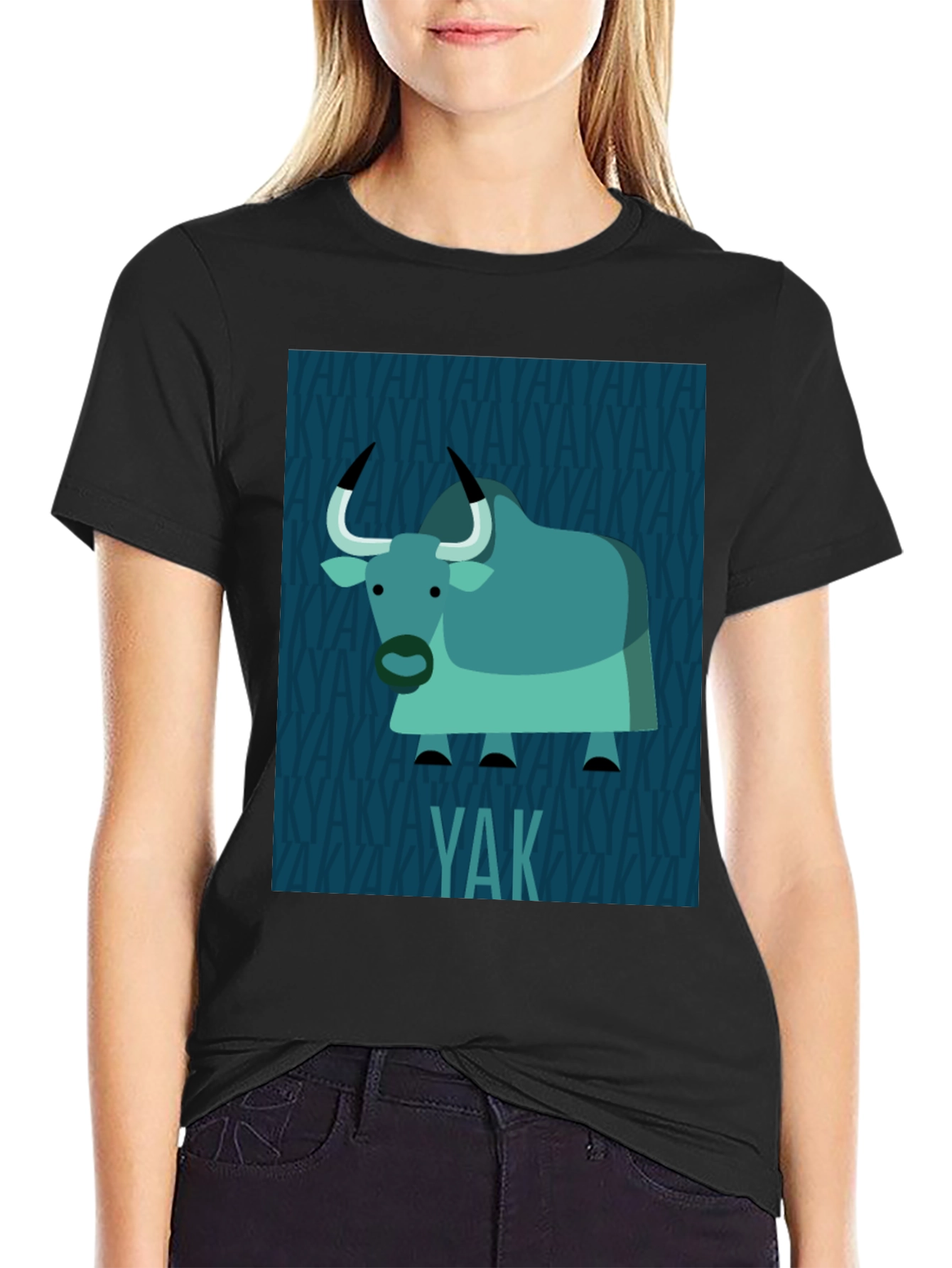 Black Yak Graphic Print T-Shirt - Black view 2