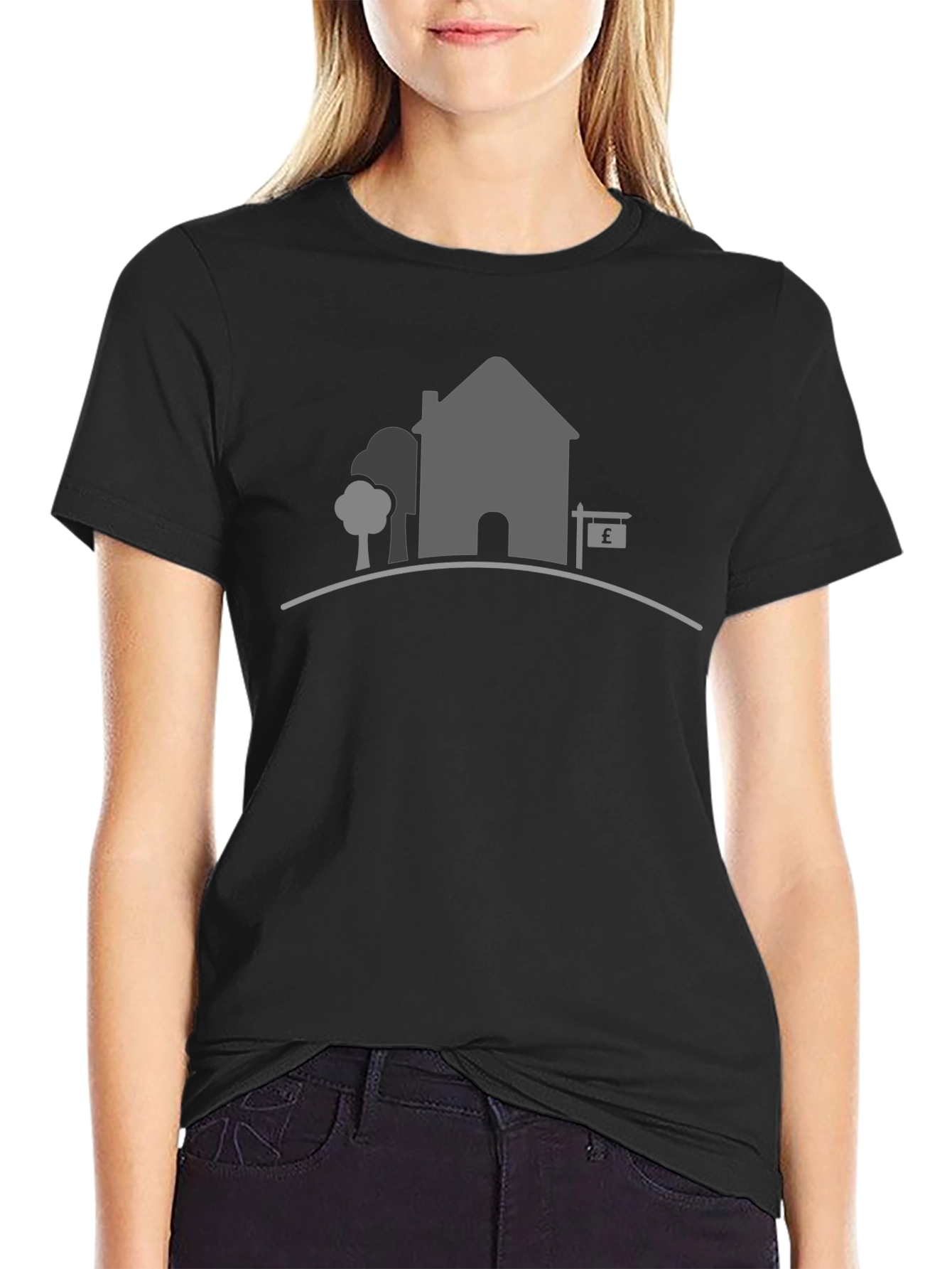 Black House For Sale T-Shirt - Unisex Graphic Tee view 2
