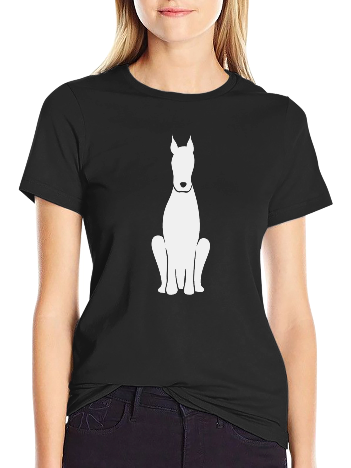 Black Dog Silhouette Graphic Tee - Casual Comfort view 2