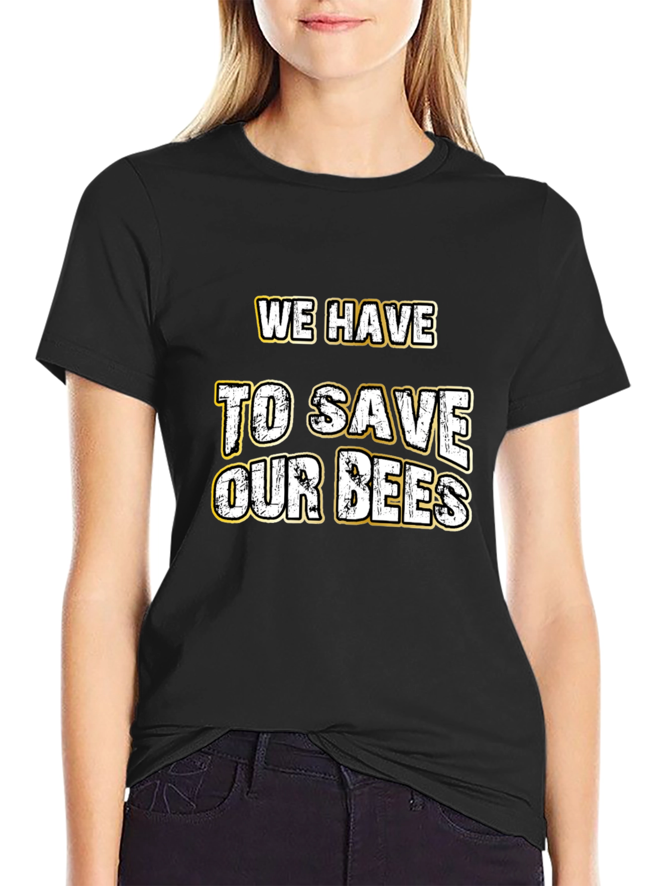 Black Save Our Bees Graphic Tee view 2