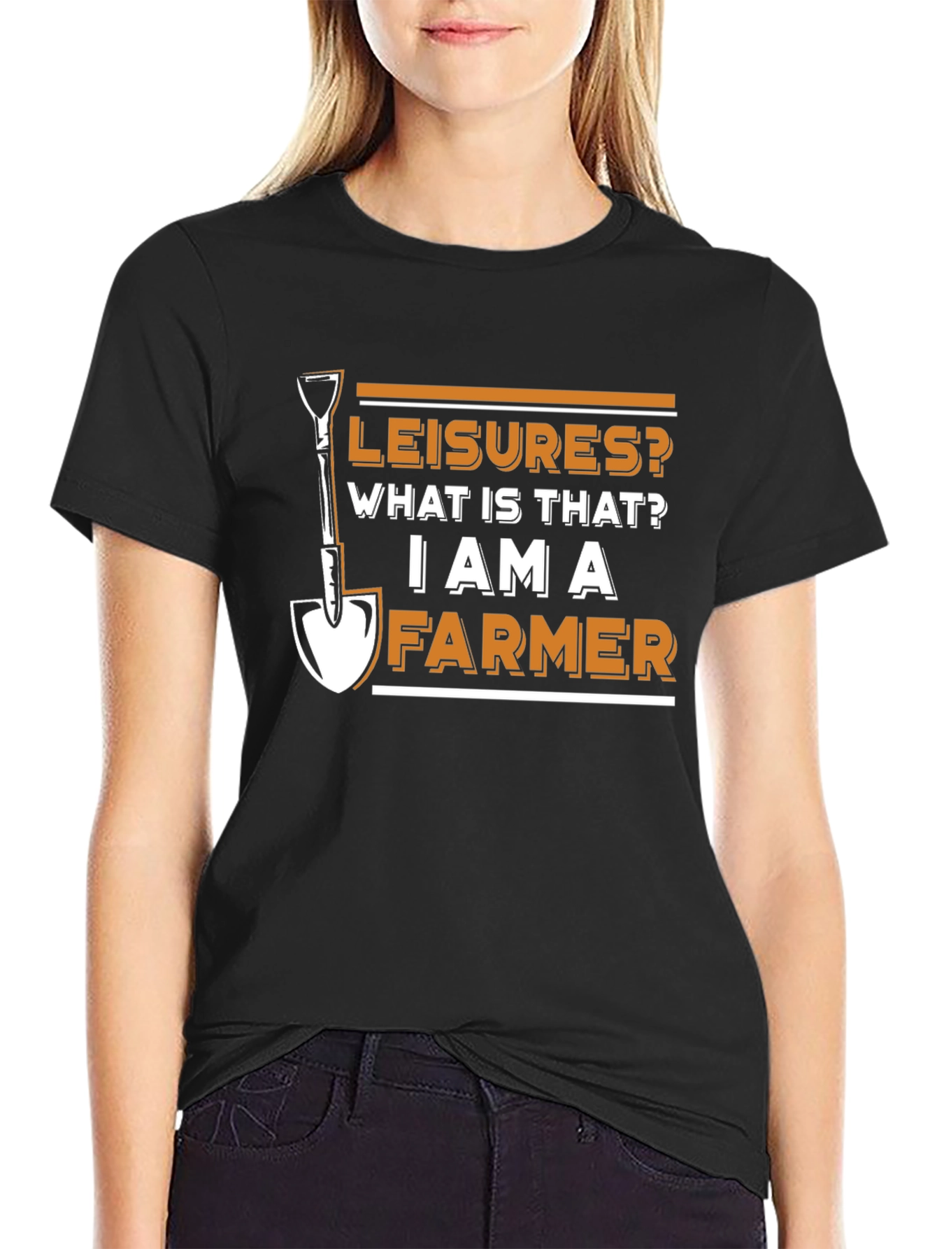 Black Leisures? I Am A Farmer Graphic T-Shirt view 2