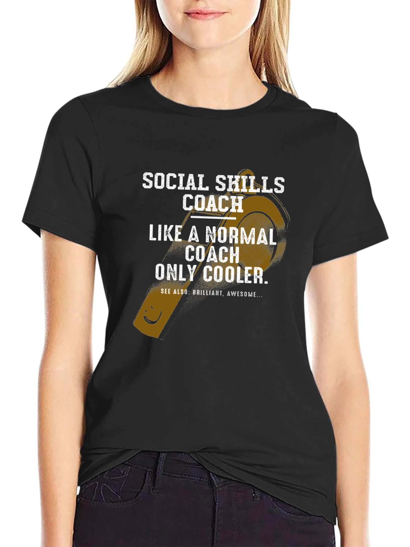 Black Social Skills Coach T-Shirt - Cool & Comfortable view 2