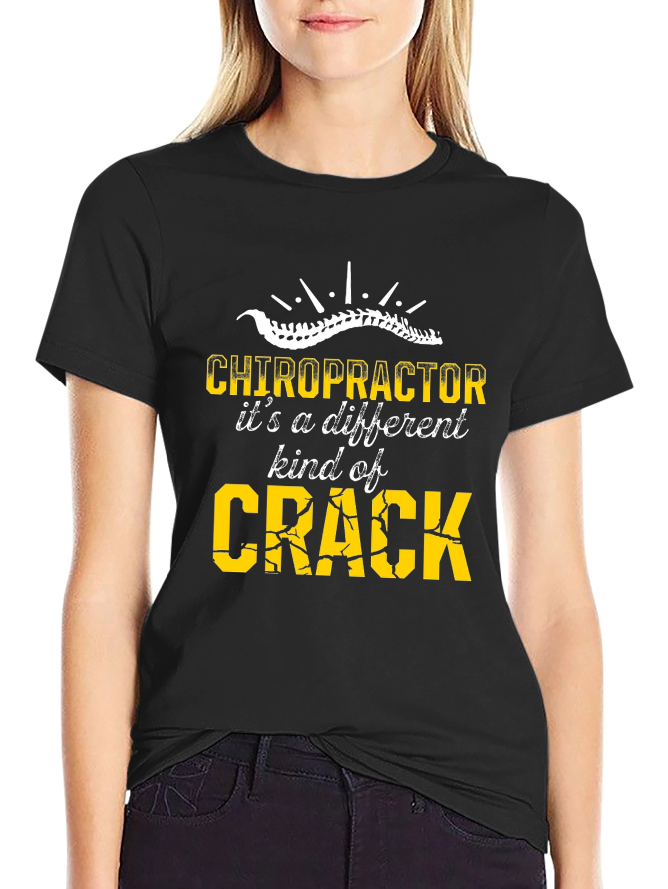 Black Chiropractor 'Different Kind of Crack' Graphic Tee view 2