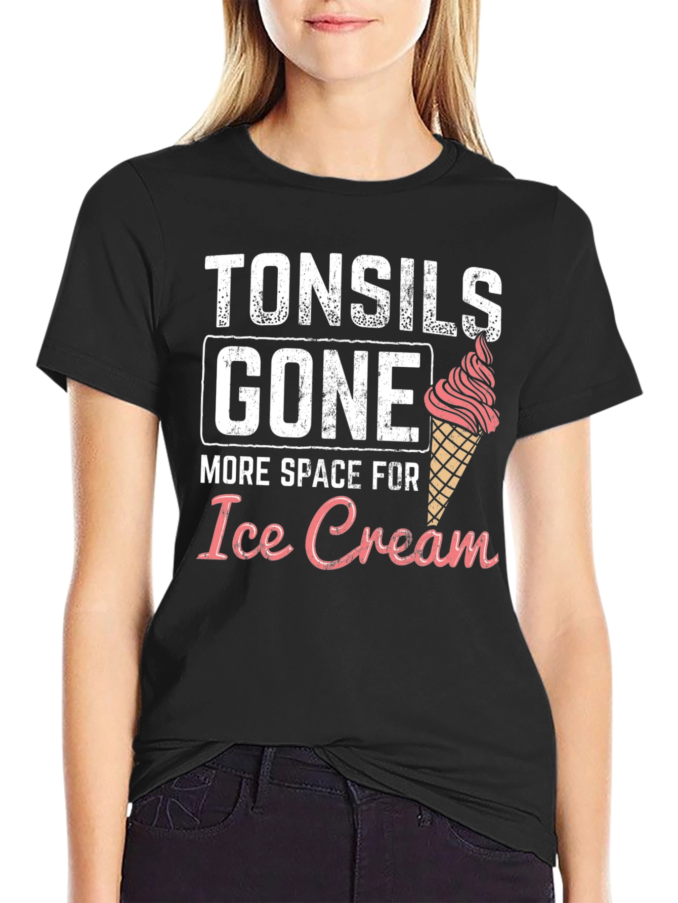 Black Tonsils Gone - Ice Cream T-Shirt view 2