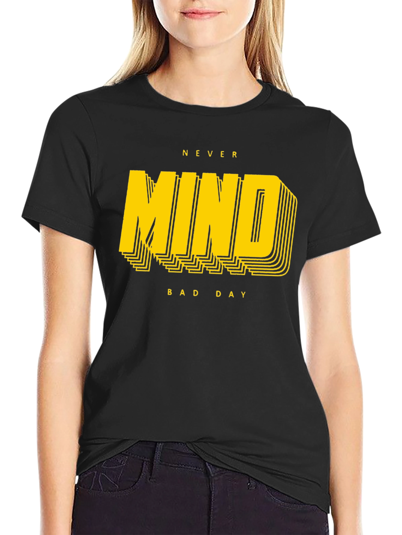 Black Never Mind Bad Day Graphic Tee view 2
