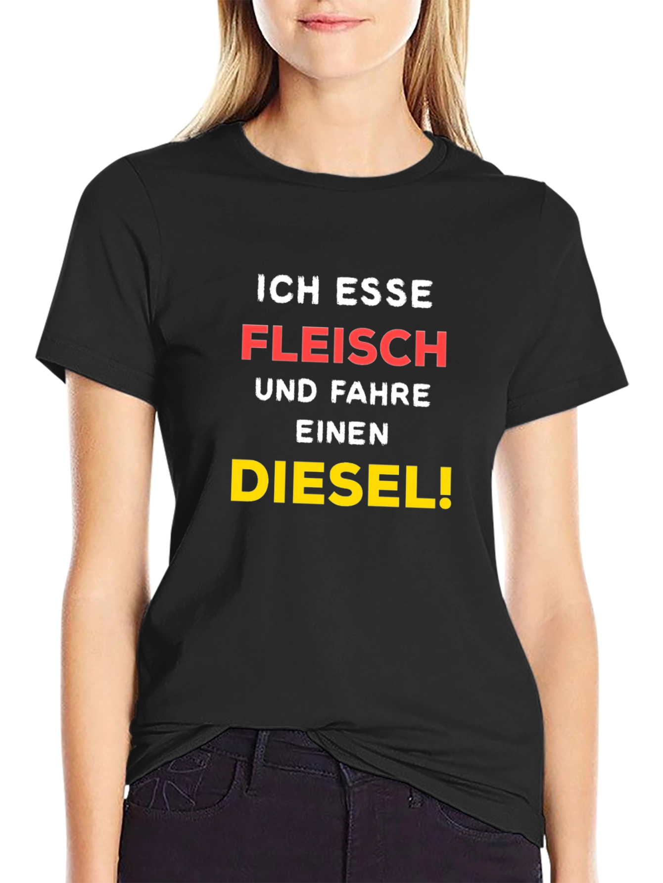 Black Ich Esse Fleisch T-Shirt - Diesel Fun Tee view 2