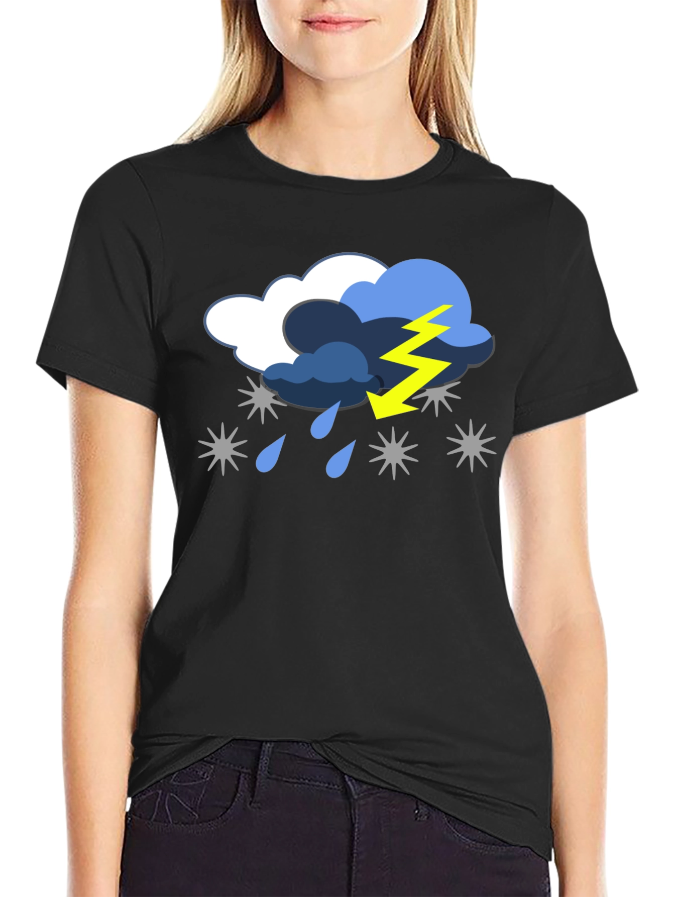 Black Stormy Weather Graphic Tee - Black T-Shirt view 2