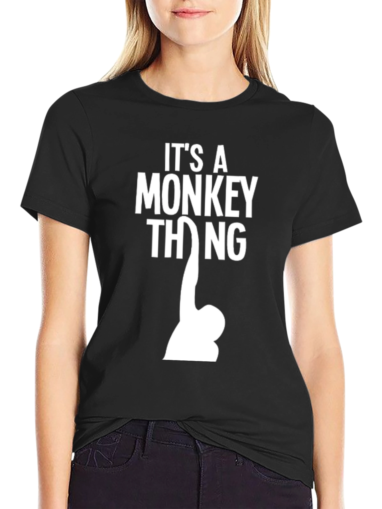 Black It's a Monkey Thing T-Shirt view 2