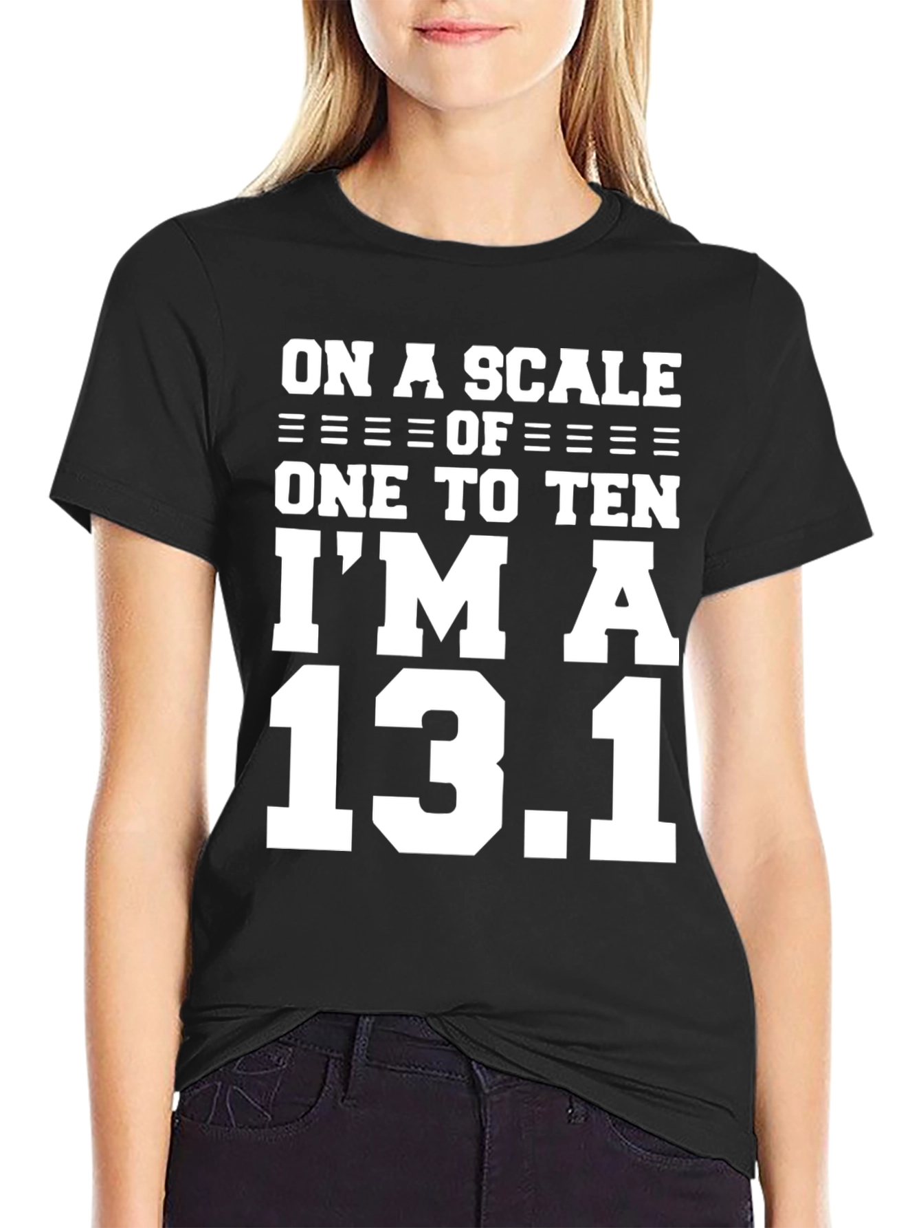 Black 13.1 Half Marathon T-Shirt - Funny Runner Tee view 2