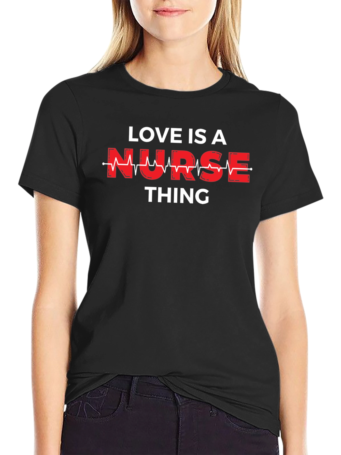 Black Love is a Nurse Thing T-Shirt - Black view 2