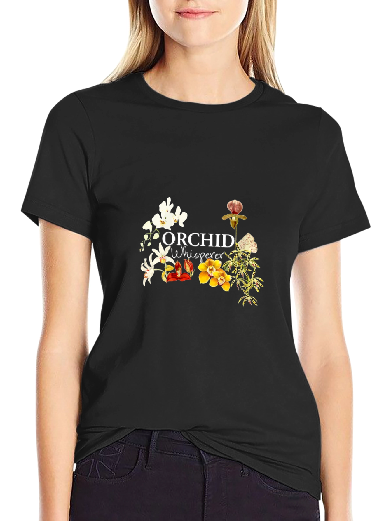 Black Orchid Whisperer Black Graphic Tee view 2