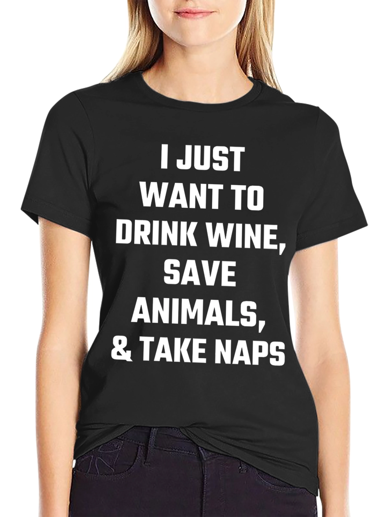 Black Wine, Animals, & Naps Graphic Tee - Unisex view 2