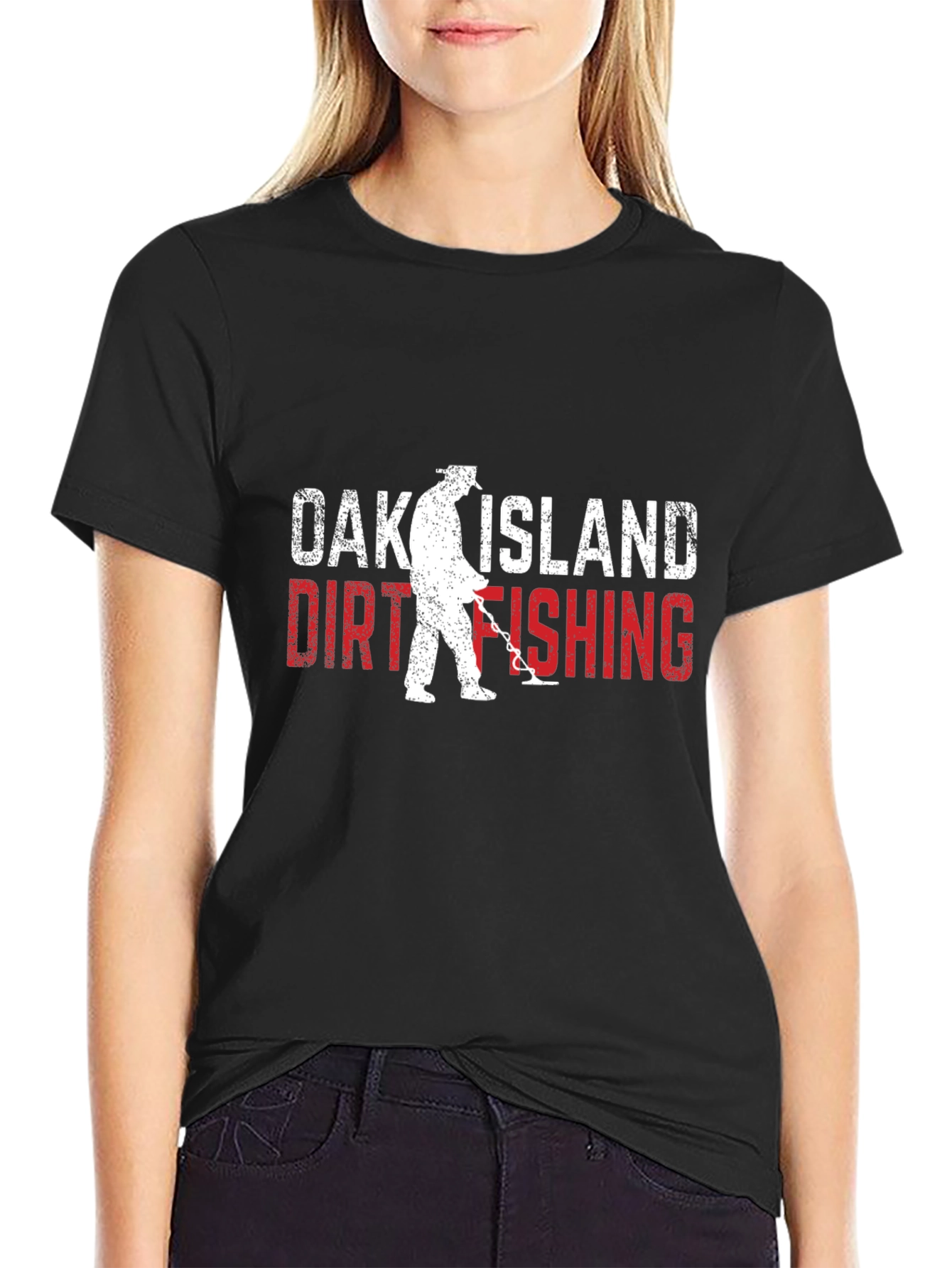 Black Oak Island Dirt Fishing T-Shirt view 2