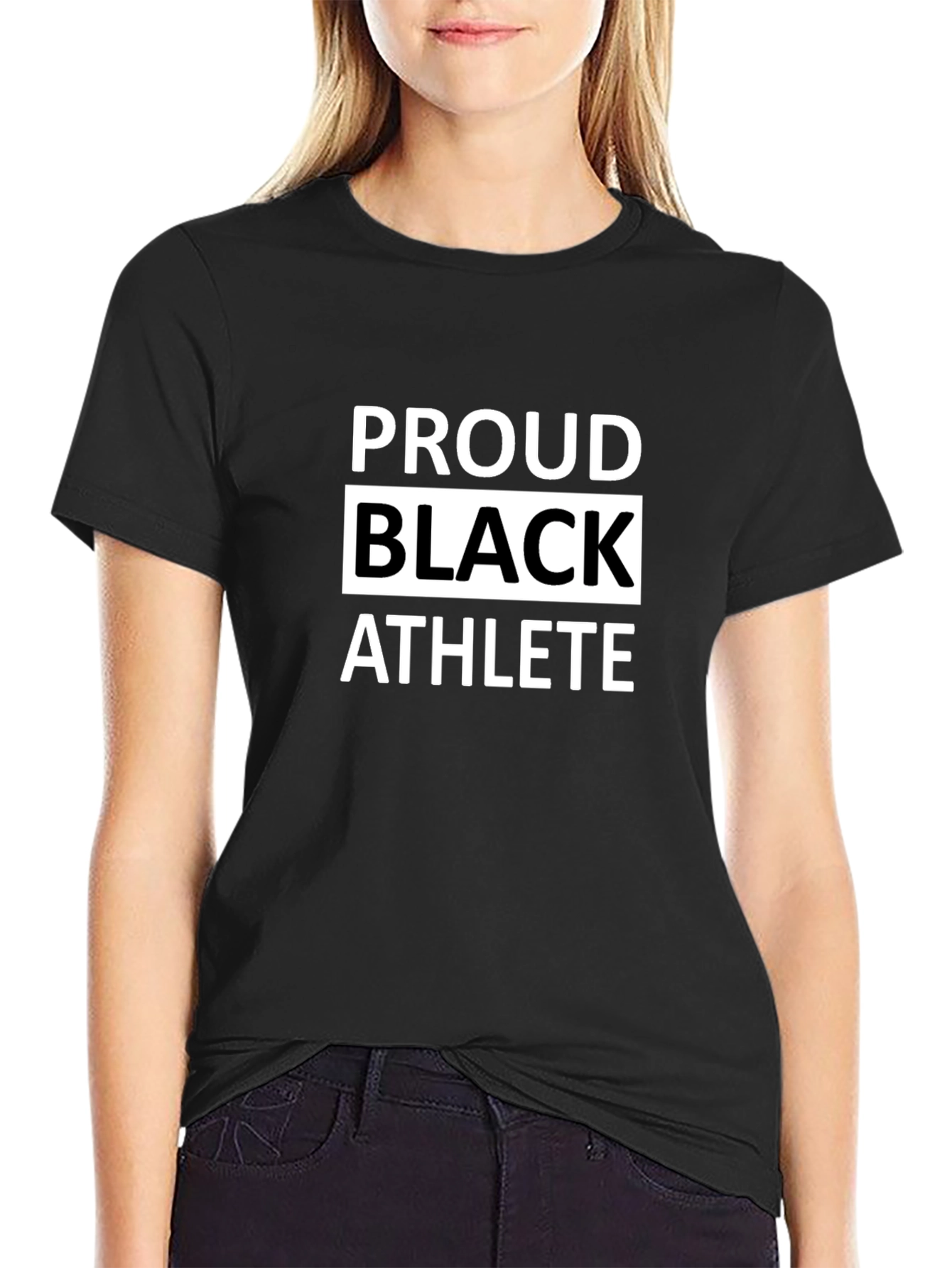 Black Proud Black Athlete T-Shirt - Bold Statement Tee view 2