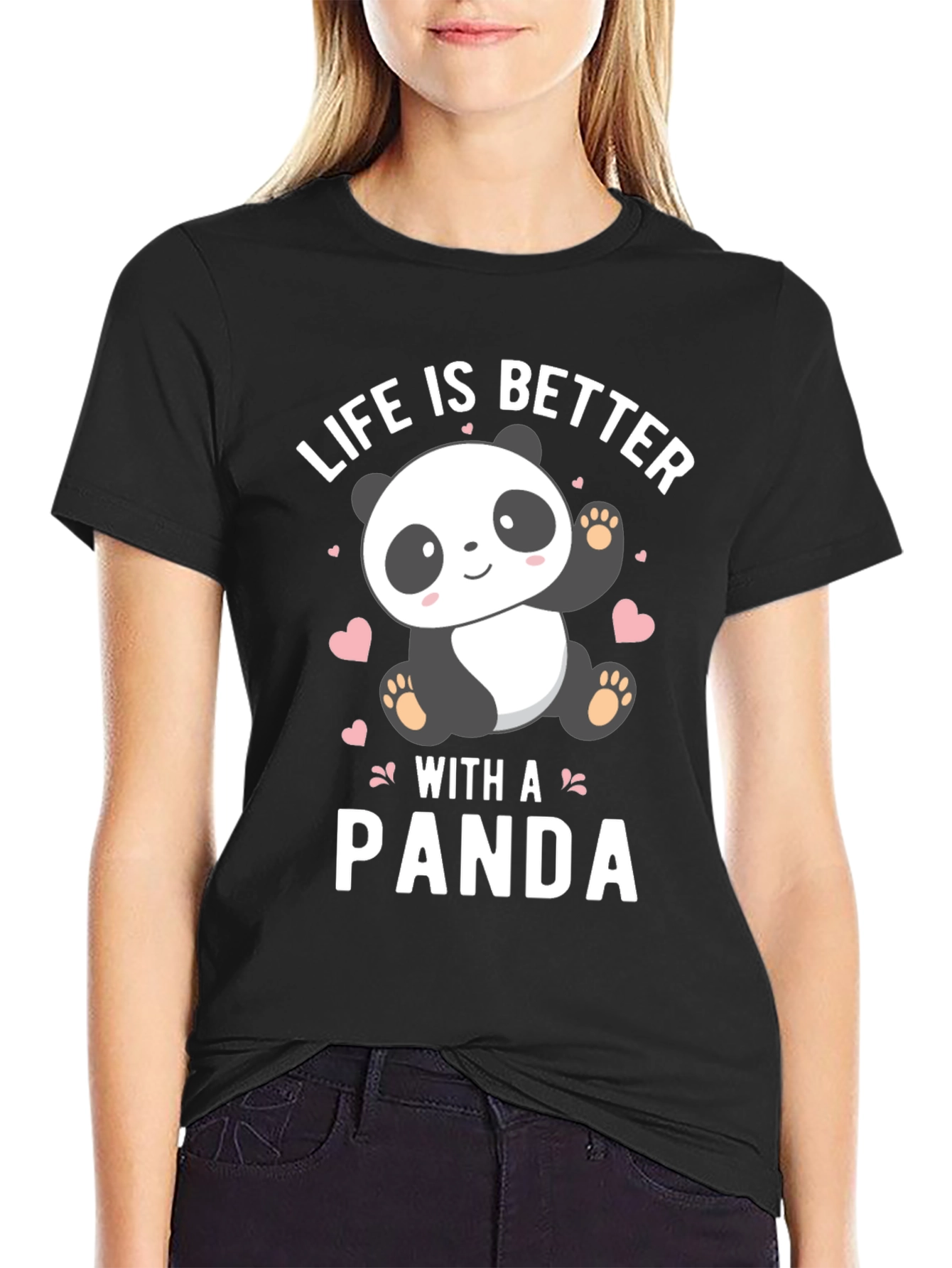 Black Life Is Better With A Panda T-Shirt view 2