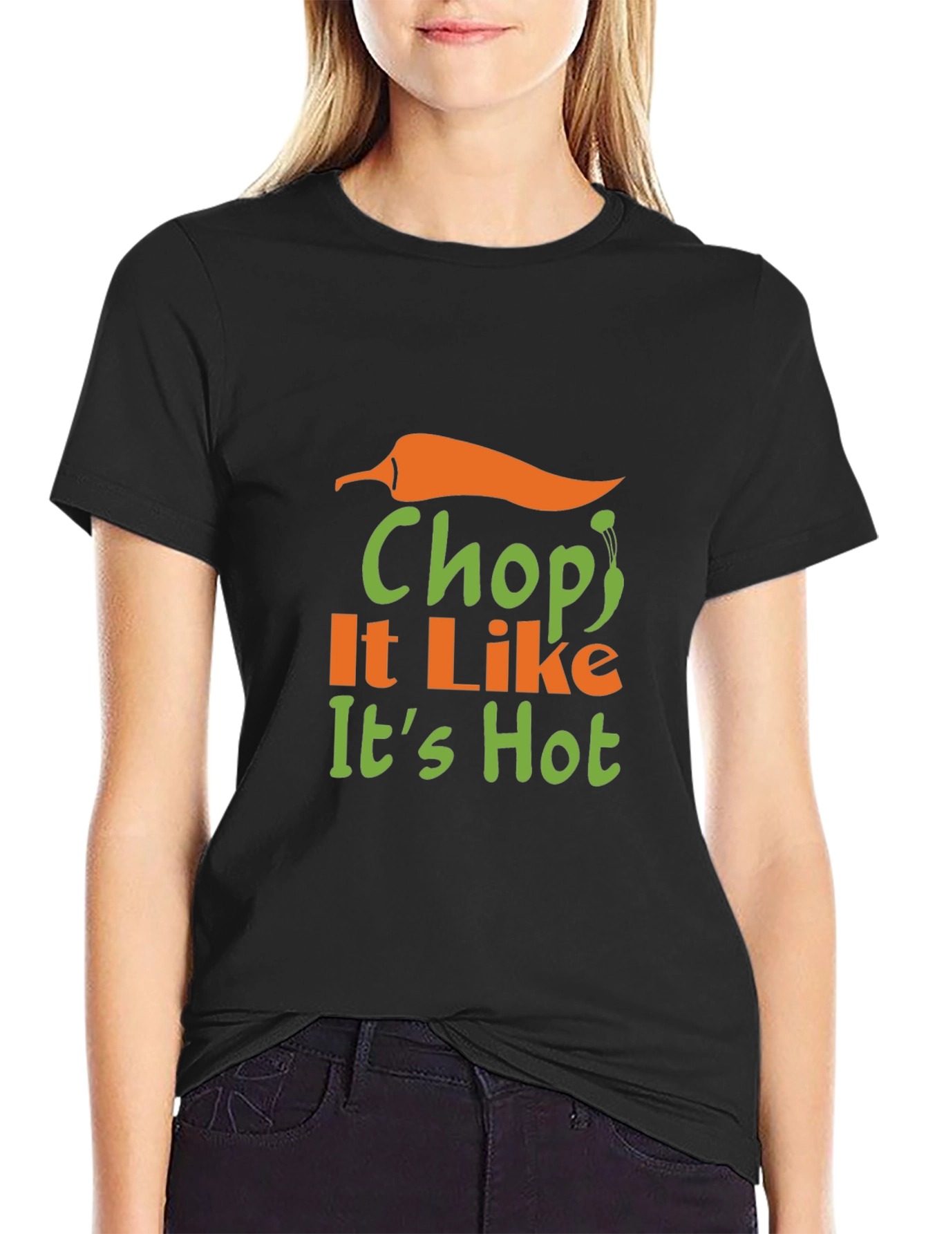 Black Chop It Like It's Hot Graphic T-Shirt view 2