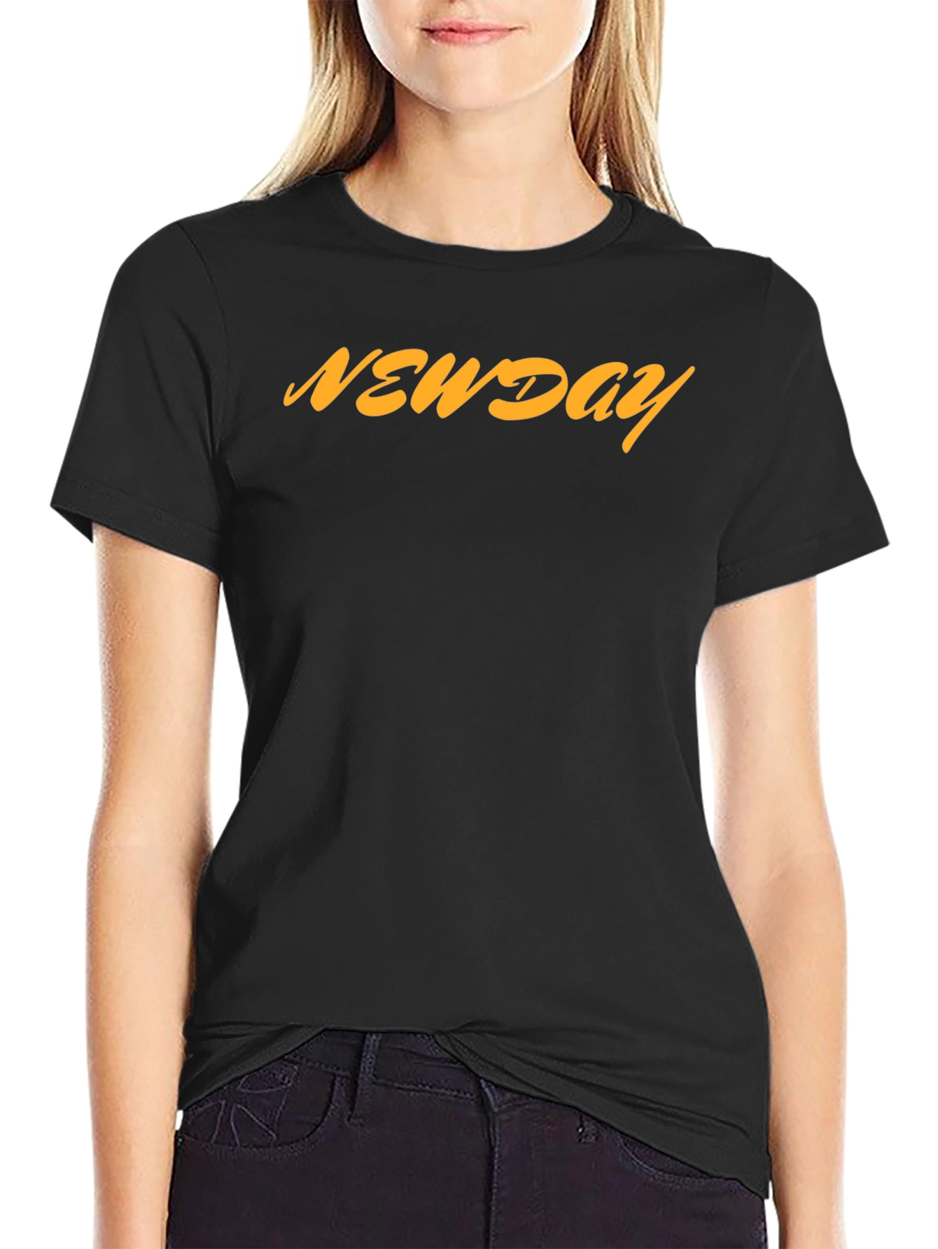 Black NEWDAY Men's Graphic T-Shirt - Casual Style view 2