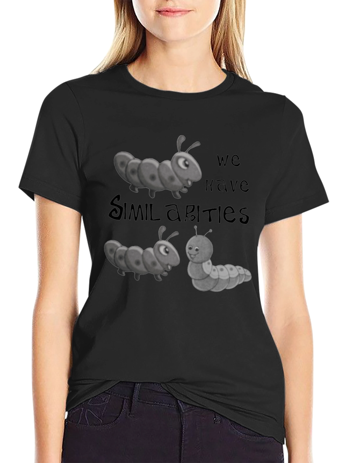 Black Caterpillar "Similarities" Graphic Tee view 2