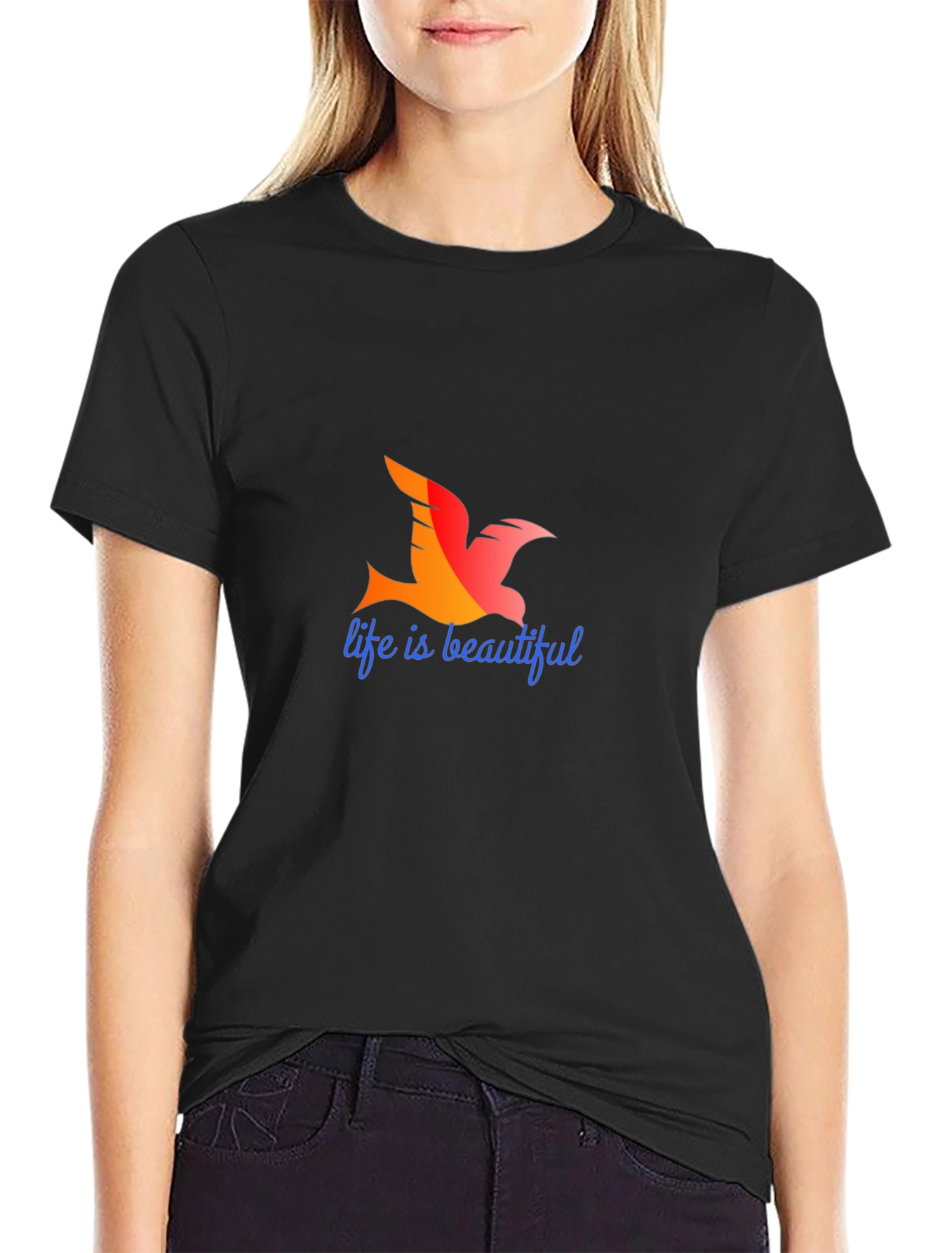 Black Life is Beautiful T-Shirt - Bird Graphic Tee view 2